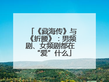 《藏海传》与《折腰》：男频剧、女频剧都在“爱”什么