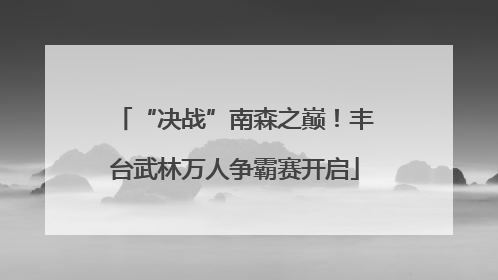“决战”南森之巅！丰台武林万人争霸赛开启