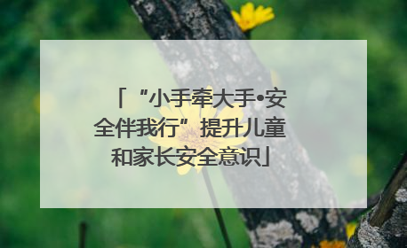 “小手牵大手•安全伴我行”提升儿童和家长安全意识