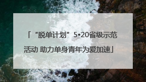 “脱单计划”5•20省级示范活动 助力单身青年为爱加速