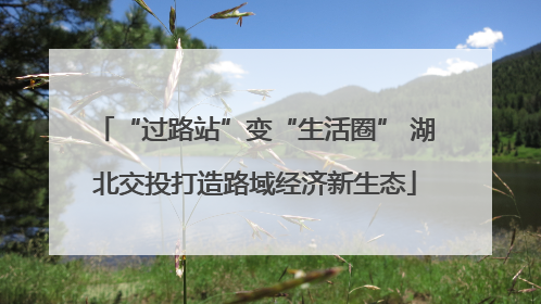 “过路站”变“生活圈” 湖北交投打造路域经济新生态