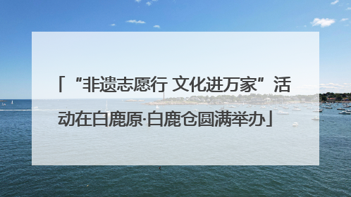 “非遗志愿行 文化进万家”活动在白鹿原·白鹿仓圆满举办