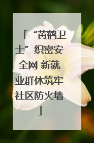 “黄鹤卫士”织密安全网 新就业群体筑牢社区防火墙