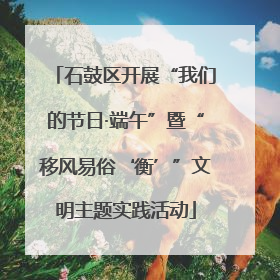 石鼓区开展“我们的节日·端午”暨“移风易俗‘衡’”文明主题实践活动