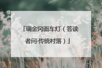瑞金冈面车灯（答读者问·传统村落）