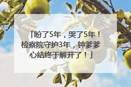 盼了5年，哭了5年！检察院守护3年，钟爹爹心结终于解开了！
