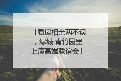 看房相亲两不误，绿城·青竹园里上演高端联谊会