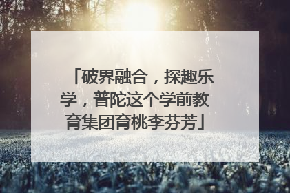 破界融合，探趣乐学，普陀这个学前教育集团育桃李芬芳