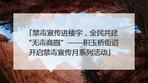 禁毒宣传进楼宇，全民共建“无毒商圈”——积玉桥街道开启禁毒宣传月系列活动