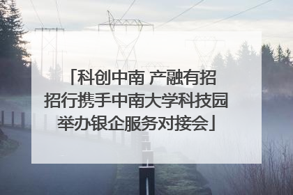 科创中南 产融有招 招行携手中南大学科技园举办银企服务对接会