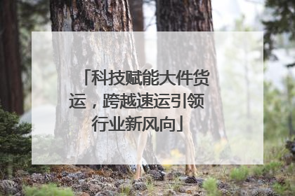 科技赋能大件货运，跨越速运引领行业新风向