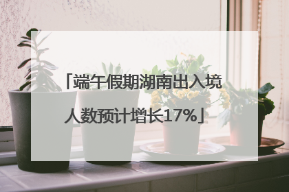 端午假期湖南出入境人数预计增长17%
