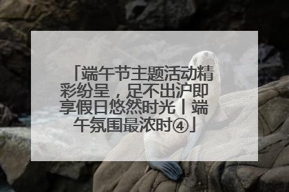 端午节主题活动精彩纷呈，足不出沪即享假日悠然时光丨端午氛围最浓时④