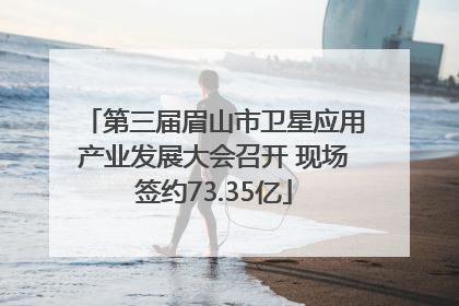 第三届眉山市卫星应用产业发展大会召开 现场签约73.35亿