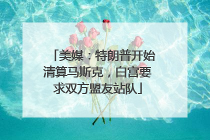 美媒：特朗普开始清算马斯克，白宫要求双方盟友站队