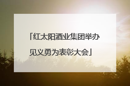 红太阳酒业集团举办见义勇为表彰大会