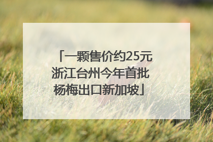 一颗售价约25元 浙江台州今年首批杨梅出口新加坡