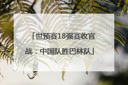 世预赛18强赛收官战：中国队胜巴林队