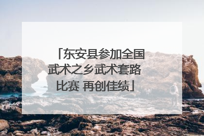 东安县参加全国武术之乡武术套路比赛 再创佳绩