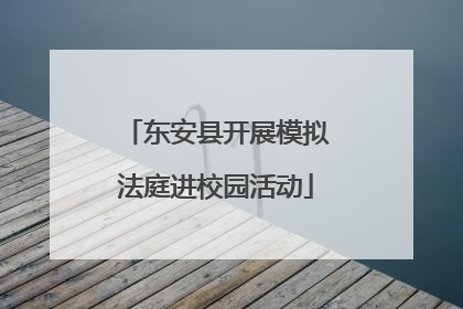 东安县开展模拟法庭进校园活动
