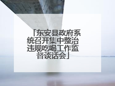 东安县政府系统召开集中整治违规吃喝工作监督谈话会