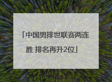 中国男排世联赛两连胜 排名再升2位