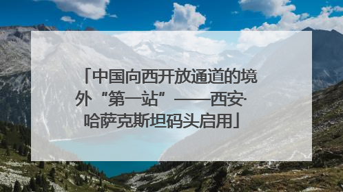 中国向西开放通道的境外“第一站”——西安·哈萨克斯坦码头启用