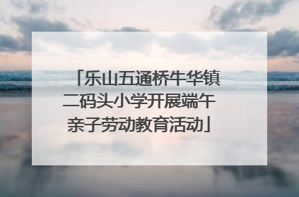 乐山五通桥牛华镇二码头小学开展端午亲子劳动教育活动