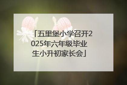 五里堡小学召开2025年六年级毕业生小升初家长会