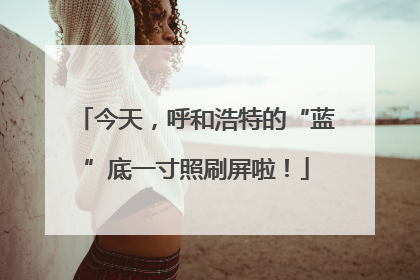 今天，呼和浩特的“蓝”底一寸照刷屏啦！
