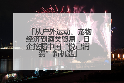 从户外运动、宠物经济到酒类贸易，日企挖掘中国“悦己消费”新机遇