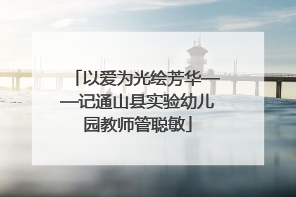 以爱为光绘芳华——记通山县实验幼儿园教师管聪敏