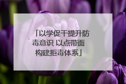 以学促干提升防毒意识 以点带面构建拒毒体系