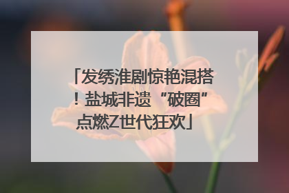 发绣淮剧惊艳混搭！盐城非遗“破圈”点燃Z世代狂欢