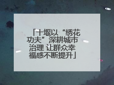 十堰以“绣花功夫”深耕城市治理 让群众幸福感不断提升