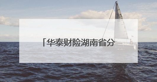 华泰财险湖南省分公司积极开展防范非法金融宣传月活动