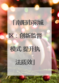 南阳市宛城区：创新监督模式 提升执法质效