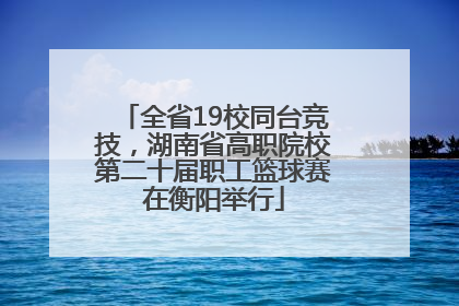 全省19校同台竞技，湖南省高职院校第二十届职工篮球赛在衡阳举行