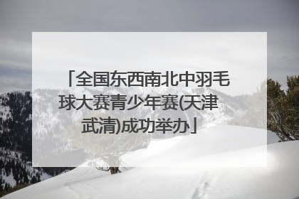 全国东西南北中羽毛球大赛青少年赛(天津武清)成功举办