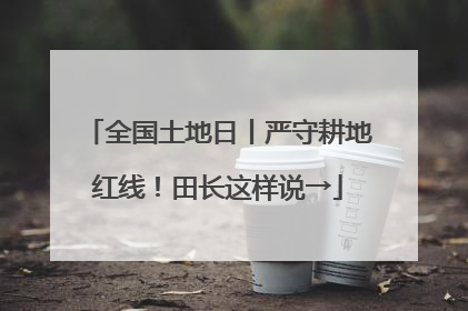 全国土地日丨严守耕地红线！田长这样说→