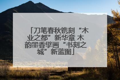 刀笔春秋镌刻“木业之都”新华章 木韵墨香擘画“书刻之城”新蓝图