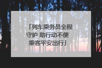 列车乘务员全程守护 助行动不便乘客平安出行