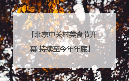 北京中关村美食节开幕 持续至今年年底