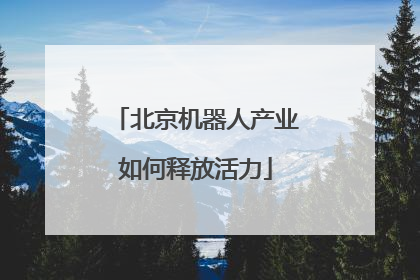 北京机器人产业如何释放活力