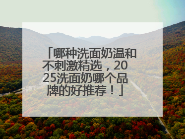 哪种洗面奶温和不刺激精选，2025洗面奶哪个品牌的好推荐！