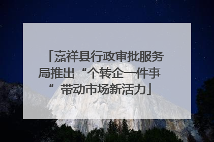 嘉祥县行政审批服务局推出“个转企一件事”带动市场新活力