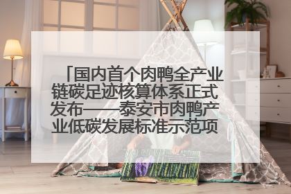 国内首个肉鸭全产业链碳足迹核算体系正式发布——泰安市肉鸭产业低碳发展标准示范项目顺利通过验收