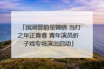 国潮晋韵呈锦绣 当打之年正青春 青年演员折子戏专场演出启动