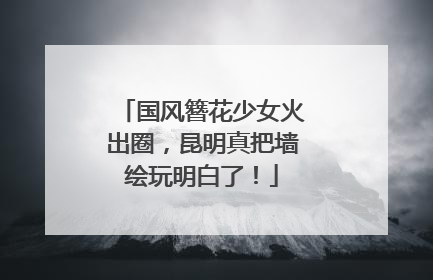 国风簪花少女火出圈，昆明真把墙绘玩明白了！
