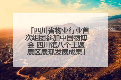 四川省物业行业首次组团参加中国物博会 四川馆八个主题展区展现发展成果